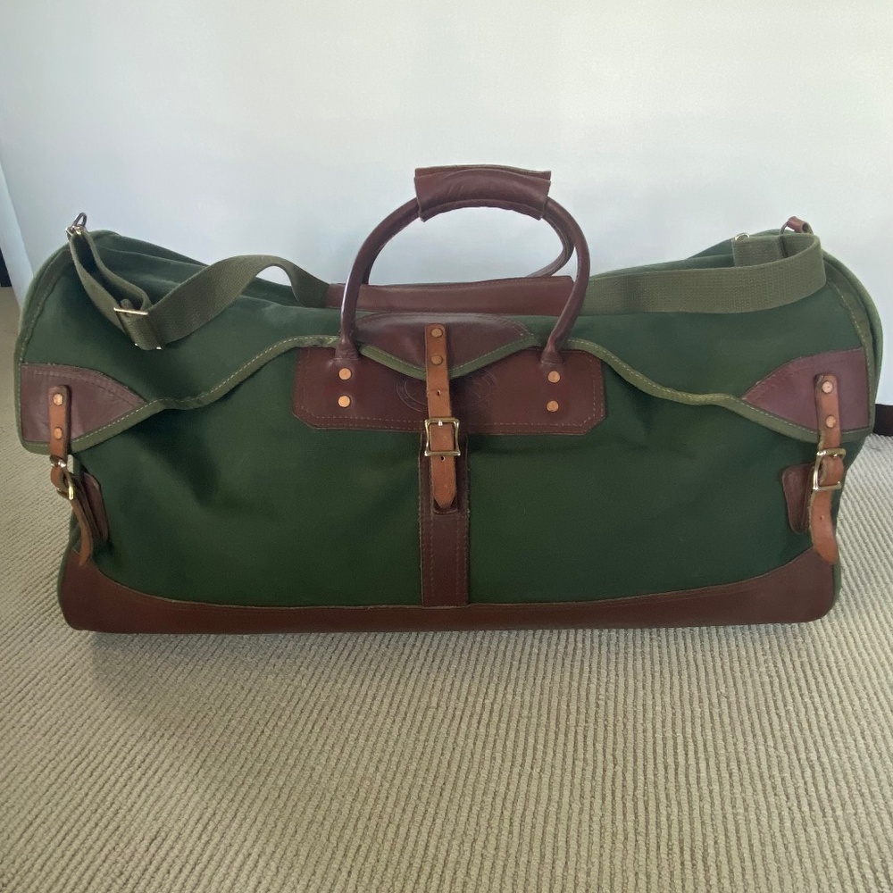 Vintage Orvis Battenkill Canvas & Leather Extra Large Duffle Bag 28"